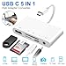 NATEFEMIN Multi-Slot High-Speed Type-C USB-C Memory Card Reader Smart Media SD SDXC CF SDHC 5-in-1 Adapter Hub Multi-Card Reader Accessory
