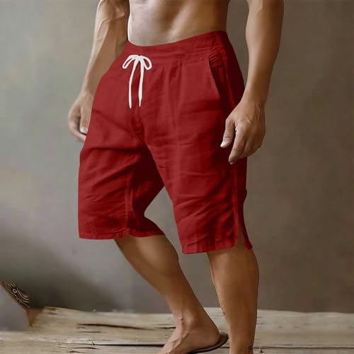 Shorts casuales para hombre Ctreela talla XX-Large rojo miniatura 2