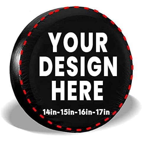 Custom Spare Tire Cover Personalized Wheel Tire Cover Add Your Own Photo Text Logo Waterproof Dust-Proof Spare Wheel Cover Protectors for Trailer Truck SUV Universal All Vehicles Cover
