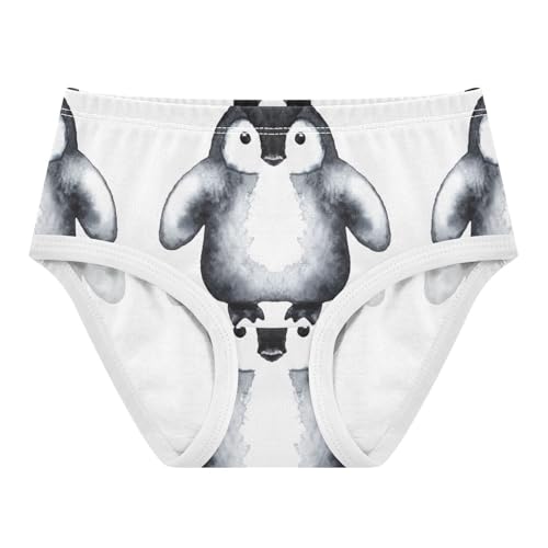 Fancy Girls Underwear Toddlers 2t Cotton Panties Little Girl Watercolor Cute Penguin Chicks Black Kids Undies Briefs