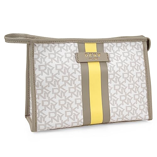 DKNY - Neceser Mujer. Neceser Maquillaje Organizador. Bolsa Aseo Mujer. Neceser Viaje - Neceser Grande. Neceser Mujer Maquillaje. Bolsa Maquillaje., Brege Combo