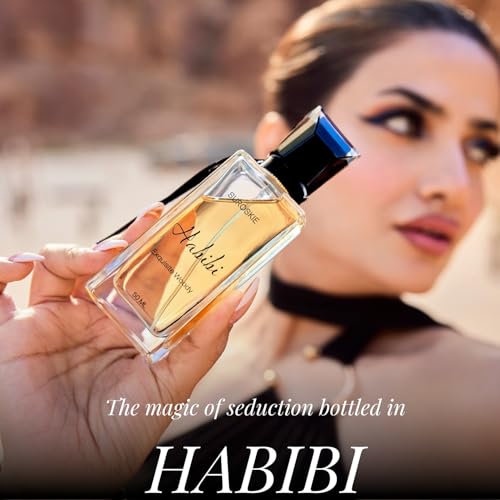 Image of Suroskie Habibi Perfume 50Ml | Luxury Eau De Parfum | Long Lasting Unisex Fragrance Spray | Aromatic Blend Of Aqua, Saffron & Rose Scent | Floral & Woody Notes | Premium Gift For Men & Women