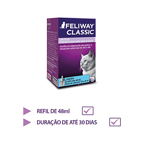 FELIWAY Classic Refil - Bem-estar e conforto para gatos - evita sinais como marcação urinária, arran
