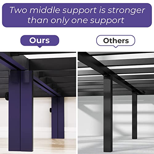 Greenforest Full Size Bed Frame Easy Quick Assembly Metal Platform And Full Size Bed Frame With Headboard Easy Assemble #TOP3