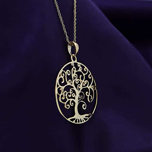 THE JEWEL ZONE Tree of Life Filigree Pendant Necklace 14k Gold Over Sterling Silver4