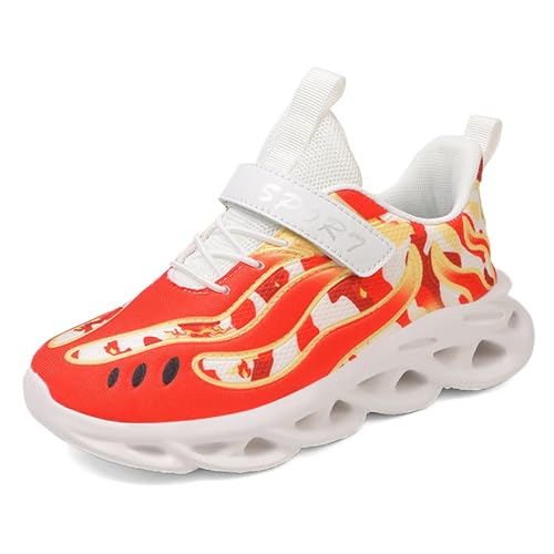 Jakcuz Kids Sneakers for Boys Girls Athletic Gym Tennis Shoes Lightweight Comfortable Kids Children Casual