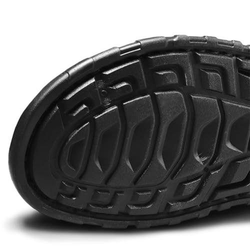 Mens Sandals Slippers Leather Closed Toe Athletic Sport Sandals Shoes4