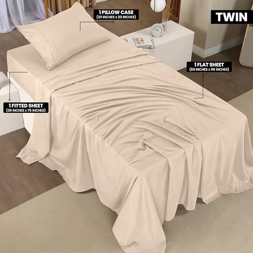 image for Utopia Bedding Twin Sheet Set – 3 Piece Bed Sheets for Twin Size Bed
