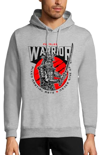 Sweat samouraï homme coton avec capuche vêtement streetwear imprimé