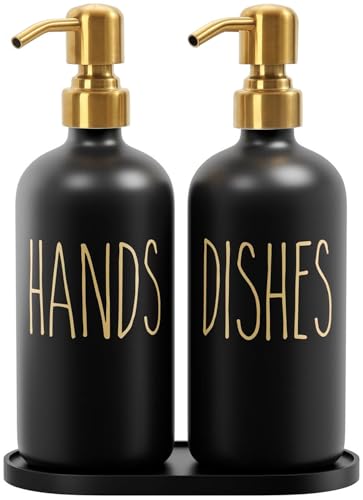 MOMEEMO Black & Gold Soap Dispenser
