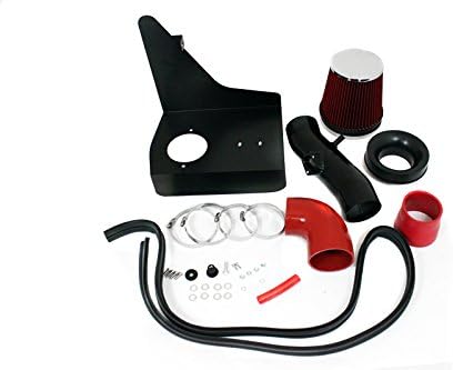 3.5" Red Heat Shield Air Intake Kit + Filter Compatible with 2010-2011 Chevrolet Camaro 3.6L V6