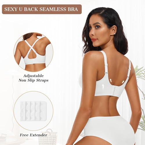 Image of OEAK Womens Wireless Jelly Bras Push Up Bralette Full Coverage No Underwire Bra Comfortable Everyday Seamless Tshirt Bras