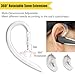 VSuRing Ear Hooks Eartips Kit 360° Rotatable Adjustable Soft Silicone Anti-Slip Sports Clamp Universal Bluetooth Headset Clips Earbuds Replacement for Newbee/Plantronics/TOORUN Black