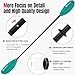 WONITAGO Kayak Paddles with Fiberglass Shaft and Reinforced PP Blade, Floating Adjustable Kayaking Oars, 3 Piece, 220-240 cm/86-94 Inches, Teal