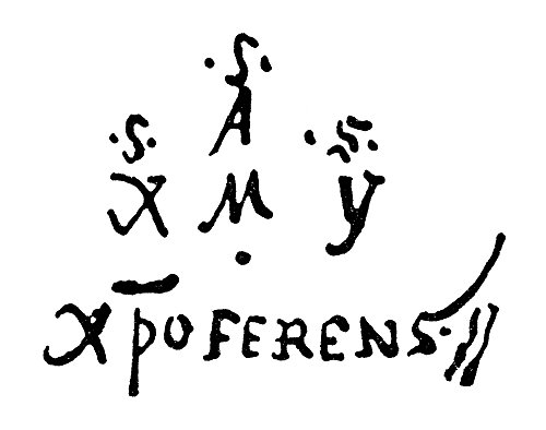 Columbus Autograph Nautograph Signature Of Christopher Columbus Poster Print by (24 x 36)