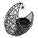Kufoo Metal Candle Holder, Multifunctional Wedding Cave Elegant Iron Moon Candle Holder (Black)