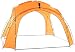 CLP Partyzelt 3,5 x 3,5 m mit LED I Garten Pavillon Inkl. Solarmodul I Gartenzelt wasserabweisend I Campingzelt mit Beleuchtung, Farbe:orange