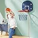 Basketball Hoop, Wall Mounted Basketball Hoop with Suction Cups, Foldable, and Adjustable Height, Easy Installation, for Anyone(Blue)