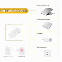Liyade Mini Lichterketten 2 m 20 LED, USB-aufladbar, 6 Stück – Ansicht 3