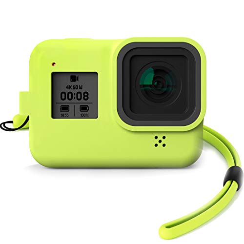 ONCCI Coque de Protection en Silicone avec dragonne et Film de Protection d'écran pour GoPro Hero 8
