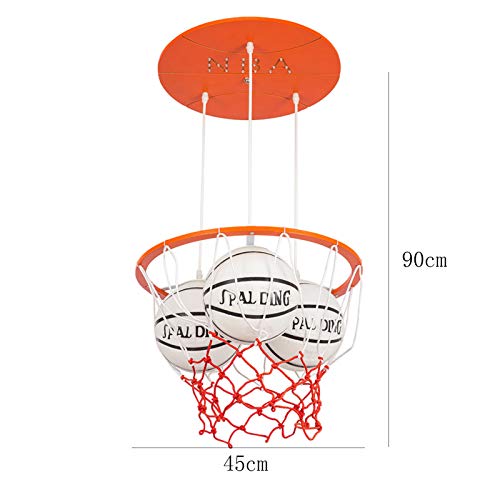 Suspension basket-ball réglable avec diffuseur orange moderne 45cm