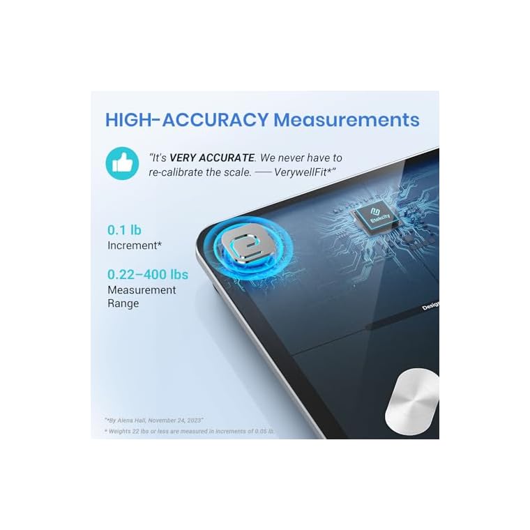 Etekcity Smart Scale for Body Weight FSA HSA Store Eligible, Bathroom Digital Weighing Scale with BMI, Body Fat, Muscle Mass, Accurate Bluetooth Home User Health Equipment Sync Apps - Image 3