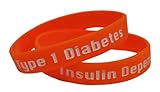 Medical Alert - Type 1 Diabetes Insulin Dependent - Diabetic Silicone Wristband