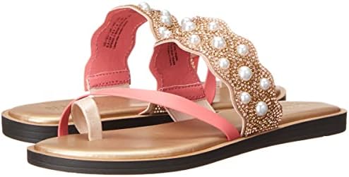 Kenneth Cole Reaction Women's Women's Spring X Band Scallop Jewel Flat Sandal, Quartz, 5 | Image 6