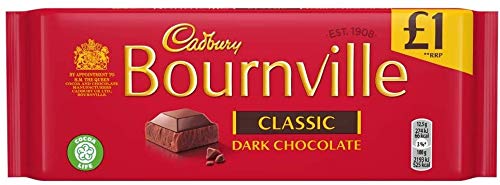 Cadbury £1 Priced Marked Single Chocolate Bar 100G (Bourneville Classic)