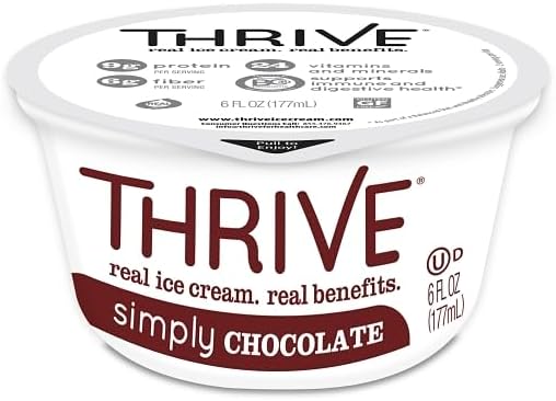 Thrive Frozen Nutrition, Simply Chocolate Ice Cream, 6 oz Cups (24 count)