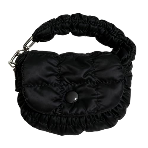 acolchada de 3.9 x 0.8 x 3.1 pulgadas, ligera, suave y esponjosa, mini bolso acolchado de burbujas, bolsas de mano con correa ajustable y monedero gratis, para actividades al aire libre, trabajo