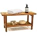AquaTeak The Original 36" Spa Teak Shower Bench with Shelf