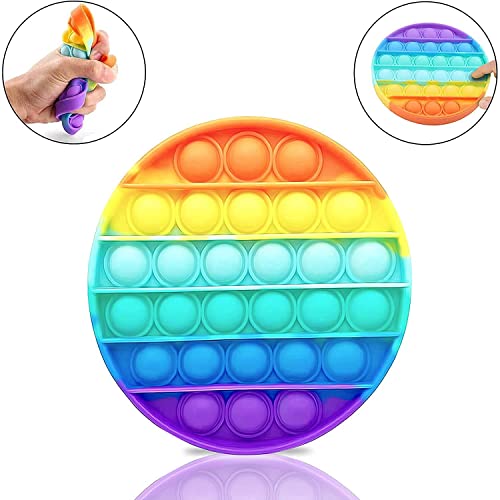 Image of LITTLEMORE Pop it Set (Pack of 3) Jumbo Unicorn Pop it Fidget Toy, Kids Toys, Pop Bubble Fidget Toys Big Size �136 Bubbles - (Multicolor) (As per Availability) (Round)