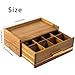 Acacia Wood Tea Bag Organizer, Tea Organizers and Storage Box, Tea Caddy for Tea Bags Storage Drawer, Teabag Holder Container Boxes for Countertop, Tea Station Chest Display Wooden, Organizador De Te