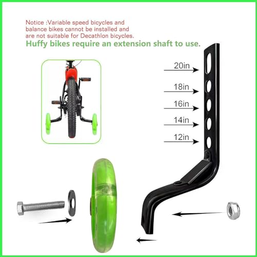 Image of Training Wheels for Bicycle,Compatible for Bikes of 12 /14 /16 /18 /20 Inch | Safe durable
