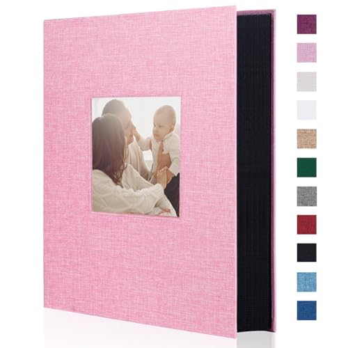 Miaikoe Photo Album 6x4 300 Pockets Slip in Large Capacity Album for Family Wedding Anniversary Linen Album Book Holds 300 Horizontal 10x15cm Photos(300 Pockets