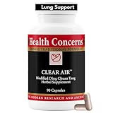 Health Concerns Clear Air - Cough & Phlegm Support Supplement - Marshmallow, Apricot, Bitter Orange, Garlic, Skullcap & More - Increases Oxygen Capacity & Reduces Mucus - 90 Capsules