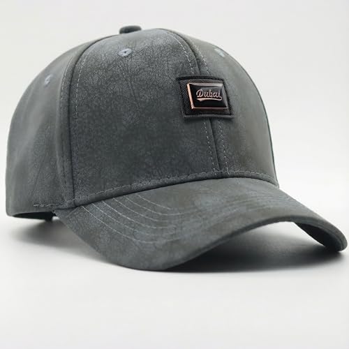 Image of kill off Premium Men's Leather Baseball Cap with Embroidered Patch, Adjustable Fit, Lightweight Comfortable Casual Wear Hat