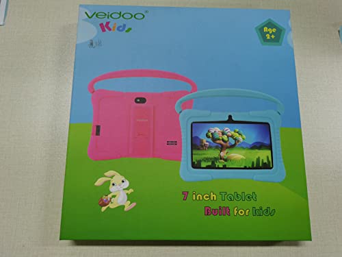 Veidoo Kids Tablets Pc, 7 Inch Android Kids Tablet With 1Gb Ram 16Gb Storage, Safety Eye Protection Ips Screen, Premium Parent Control Pre-Installed Educational App, Best Gift For Children(Blue) #TOP6