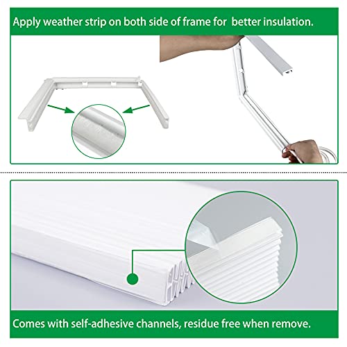 Forestchill Window Air Conditioner Side Panel with Double Layers, Upgraded Insulation Side Panels for Window AC Unit, Fits Up to 17" H x 10" W, Pack of 2, White