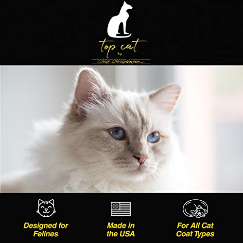 Chris Christensen Top Cat Anti-Static Styling Spray for Cats, Groom Like a Professional, Cuts Down Static, Adds Manageability, Made in USA, 8 oz - Thumbnail 4