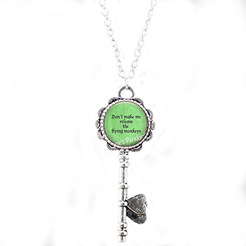 hars Don't Make me Release The Flying Monkeys - Wizard of Oz Pendant - Wizard of Oz Necklace - Flying Monkeys Key Necklace - Cosplay