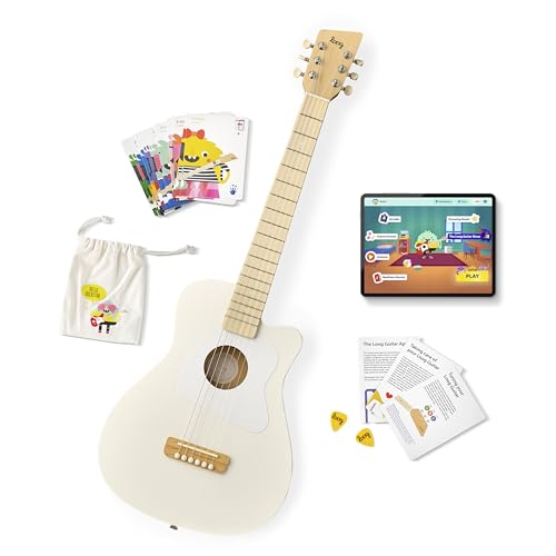Image of Loog Pro 6 Acoustic kids real guitar for Beginners Compact size Ages 9+ Learning app and Lessons included