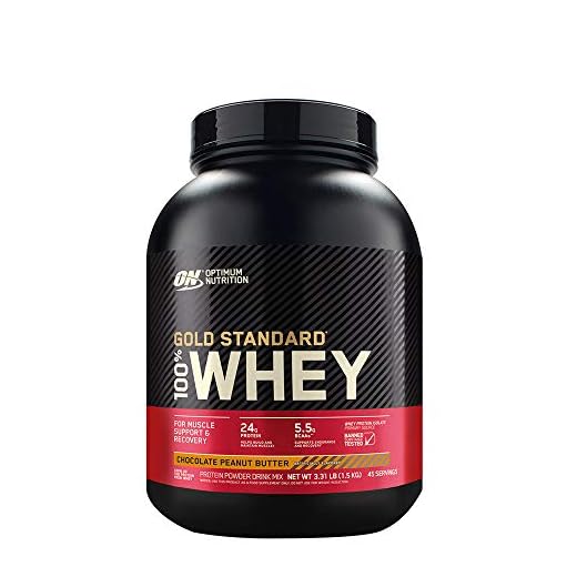 OPTIMUM NUTRITION Gold Standard 100% Whey Protein Powder, Chocolate Peanut Butter, 3.3 Pound