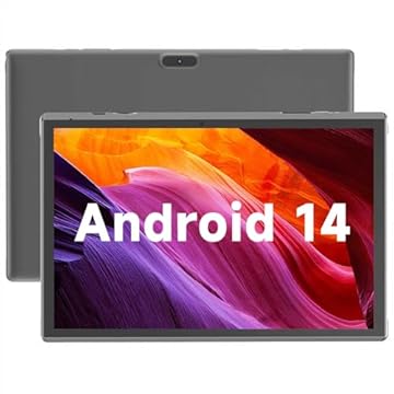 Tablet de 10 polegadas, Android, 14 tablets, computador tablet de 10 polegadas, 6 GB de RAM, 32 GB de ROM, expansão de 1 TB, câmeras duplas de 2 MP + 8 MP, WiFi-6 Bluetooth, 1280 x 800 IPS 10.1