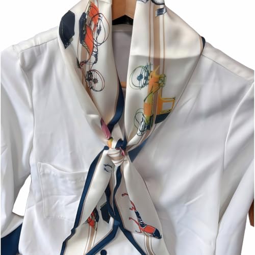 Printed Square Head Scarf, Hair Scarf, Neck Scarf, Bandana | Fashion Accessory for Purses and Handbags145*14cm”4