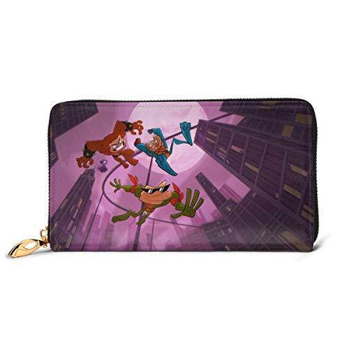 Preisvergleich Produktbild Battletoads Geldbörse RFID-blockierendes Echtleder-Geldbörse mit Reißverschluss um Kartenhalter Organizer Clutch