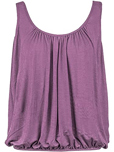 Love My Fashions® Women’s Vest Top Sleeveless Round Scoop Neck Tank Bubble Hem Straps Summer Vest Tops for Women UK Lilac