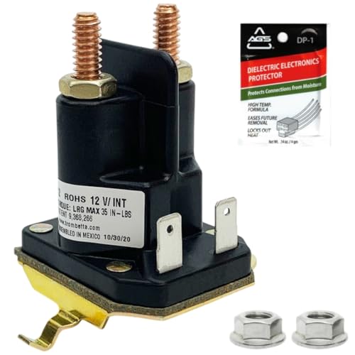 FalconSupply Genuine OEM Trombetta 12V Starter Solenoid 192507 Kit for Craftsman YS4500 LT2000 YT3000, Husqvarna Poulan MTD Riding Lawn Mower Tractor Parts, Replaces 532192507 582042801 582042802