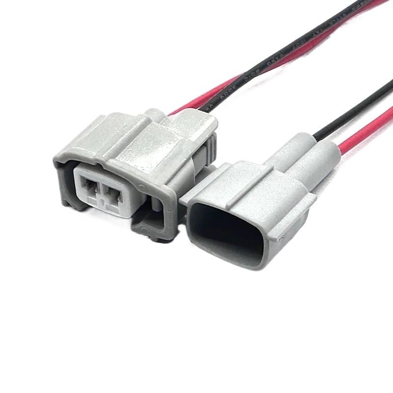 Cars Connector 1 Set 2 Pin Way Fuel Injector Water Proof Plug Female Male Automobile Harness Connector 6189-0611 90980-11875(Brown,5 Sets)